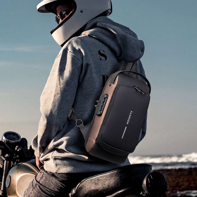 Waterproof Crossbody Sling Bag Unisex Chest Bag with USB Shoulder