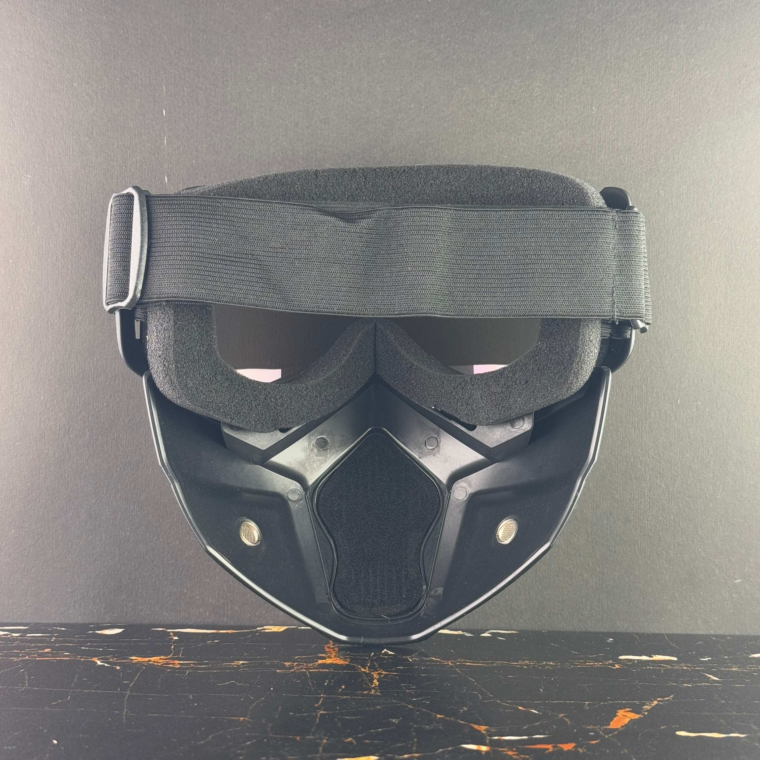 Detachable Bike Face Mask with Goggles